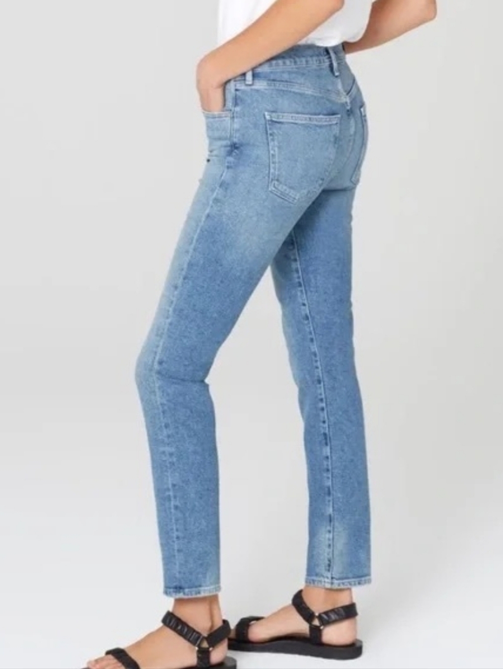 Citizens of Humanity Skyla Straight Leg Cigarette Button-Fly Mid-rise Jeans - Picture 3 of 11